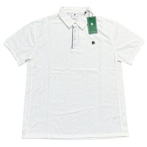 Flint Park Mens White Polo Shirt Organic Cotton Size Large NWT